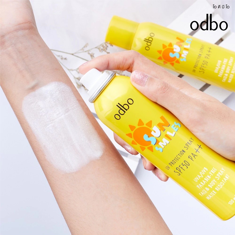 Xịt Chống Nắng Odbo Sun Smiles Nâng Tông Sáng Da Toàn Thân SPF50 Thái Lan 100ml