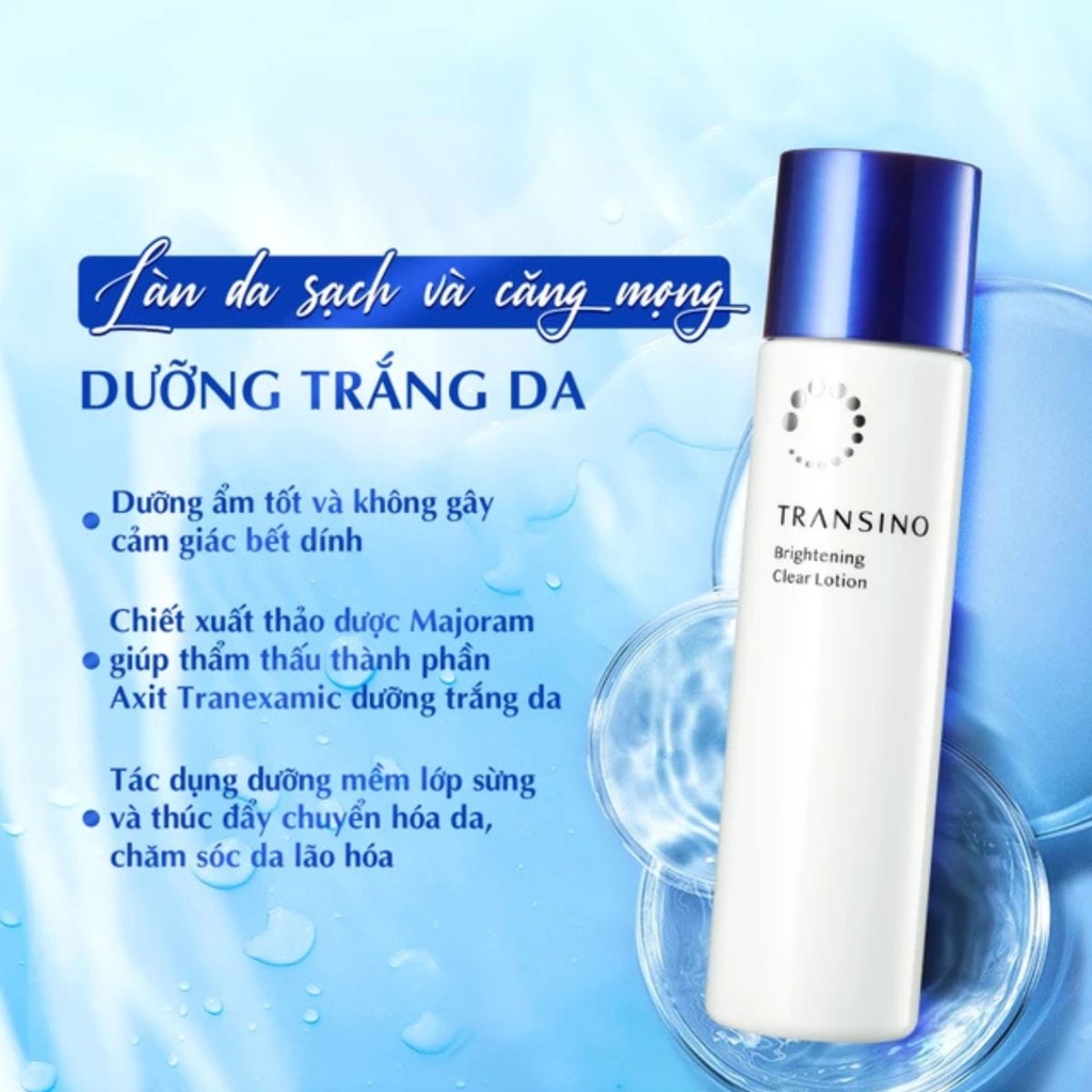 Toner Transino Dưỡng Trắng Cấp Ẩm Mờ Thâm Nám Chống Lão Hóa Da Brightening Clear Lotion EX Nhật Bản Chai 150ml