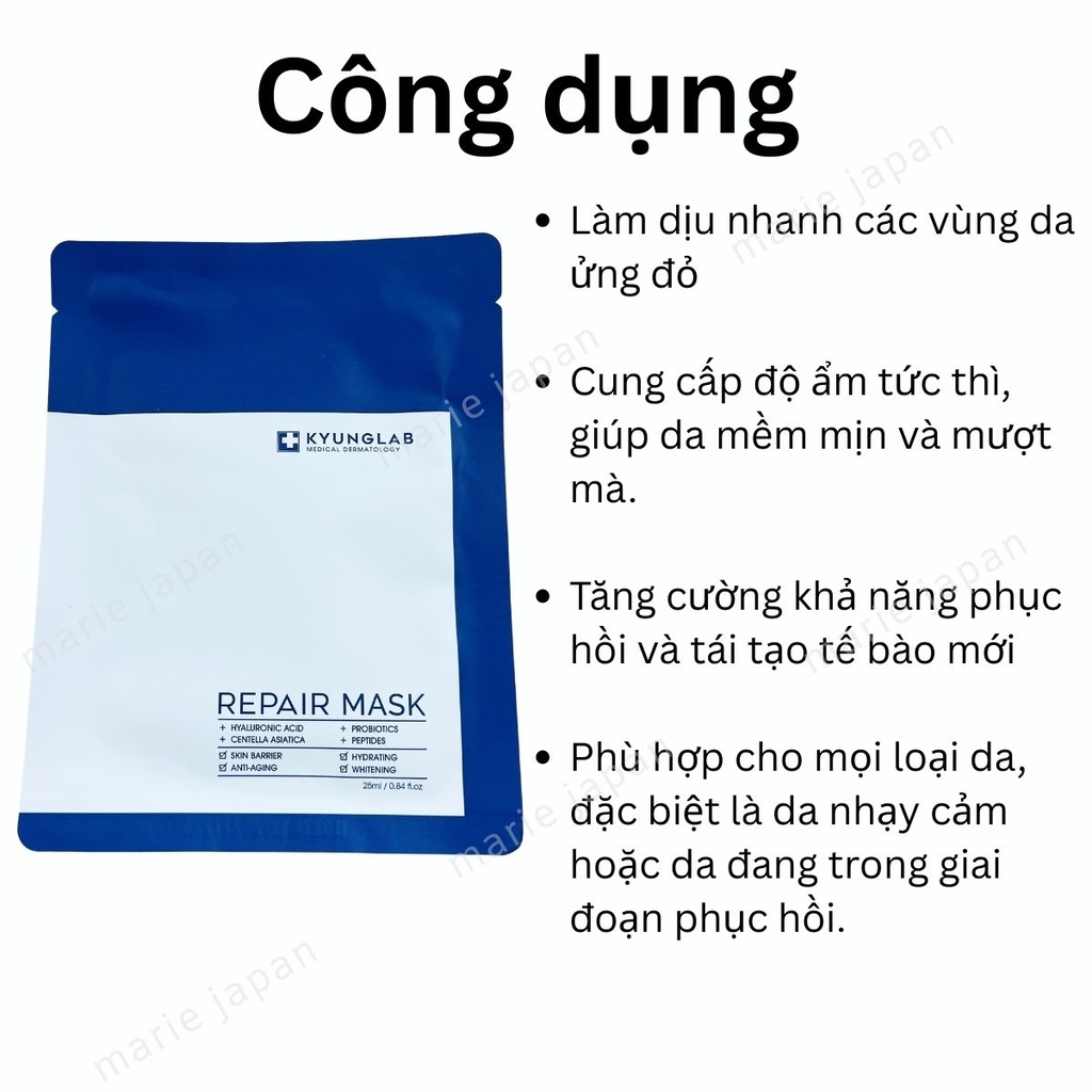 Mặt Nạ KyungLab Repair Mask Phục Hồi Cấp Ẩm Làm Dịu Hỗ Trợ Tái Tạo Hàn Quốc