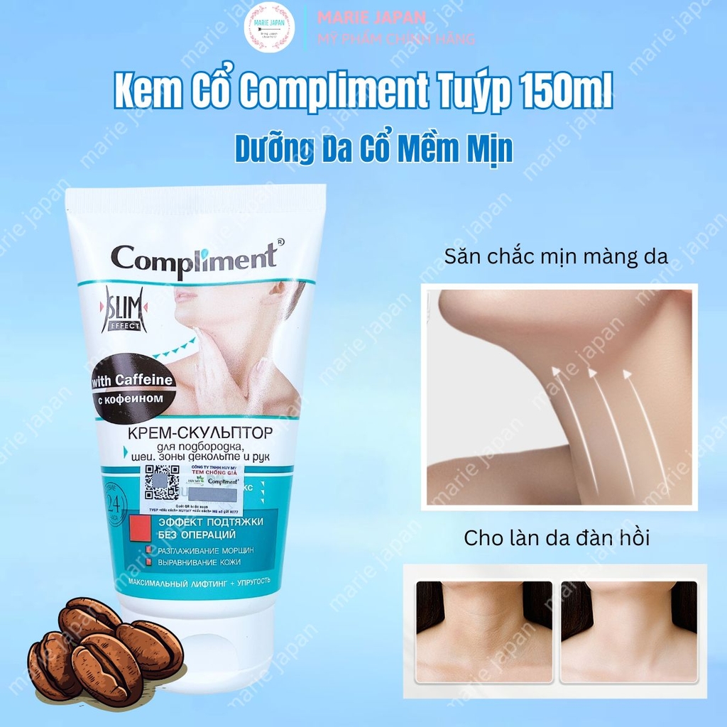 Kem Dưỡng Cổ Compliment Giảm Nọng Cằm Mờ Nếp Nhăn Thon Gọn Mịn Màng Da 150ml