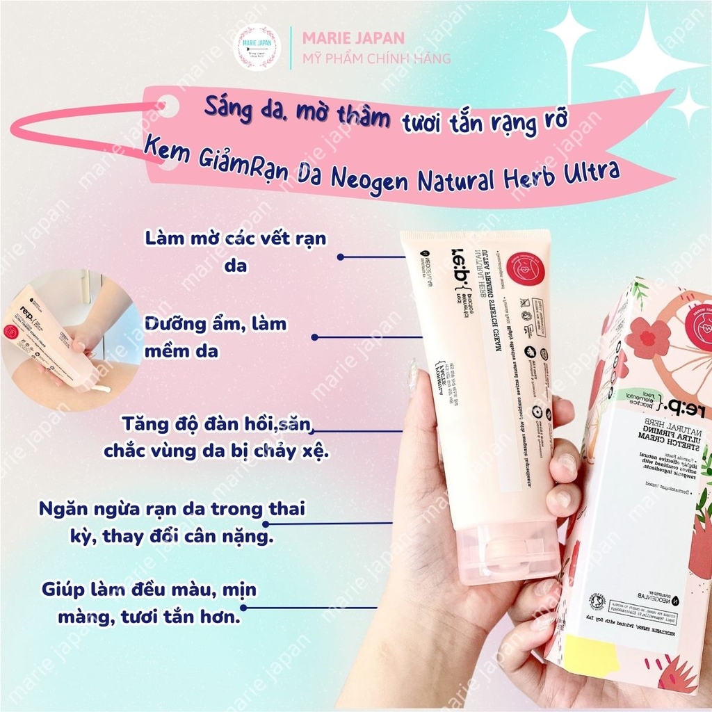 Kem Giảm Rạn Da Neogen Natural Herb Ultra Firming Stretch Hỗ Trợ Mờ Rạn Căng Mịn Săn Chắc Hàn Quốc Tuýp 200ml