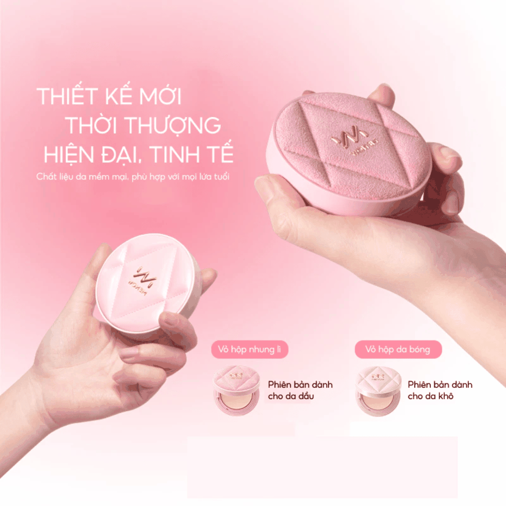 [MUA 1 TẶNG 1] Phấn Nước MENOW Finish Mỏng Nhẹ Mịn Màng Light Makeup Air Cushion Cream Pink Series 12g TẶNG BẢNG PHẤN 4Ô