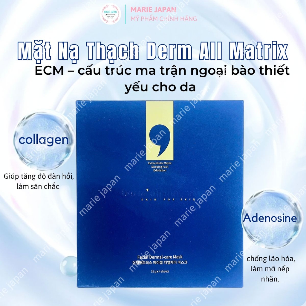 Mặt Nạ Thạch Derm All Matrix  Nâng Cơ Dưỡng Ẩm Trắng Da Chống Lão Hóa Facial Dermal Care Mask  Hàn Quốc