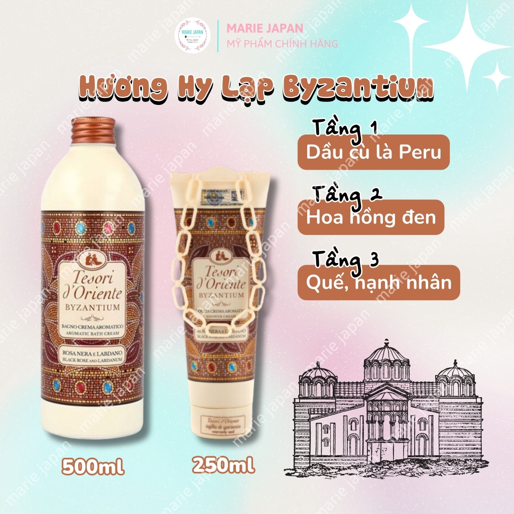 Sữa Tắm Hương Nước Hoa Tesori D'oriente Lưu Hương Quyến Rũ Sang Trọng Cao Cấp Chính Hãng Italy