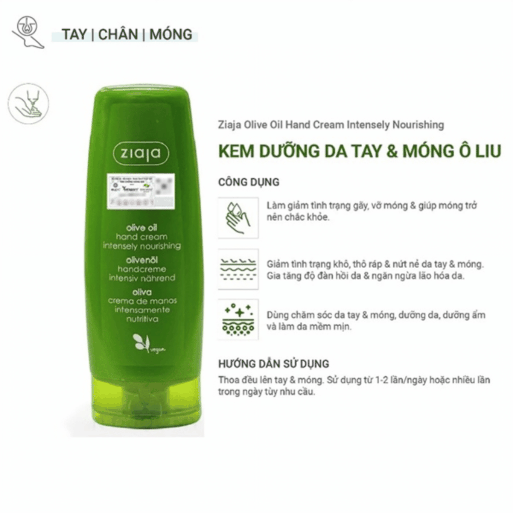 [MUA 1 TẶNG 1] Kem dưỡng tay & móng Ziaja Olive Oil Dưỡng ẩm mềm mịn, giảm khô ráp,móng chắc khỏe-TẶNG 1 MASK JM