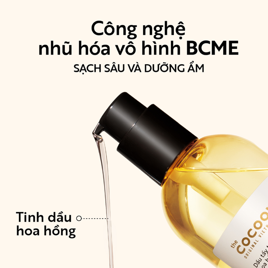 Dầu Tẩy Trang Hoa Hồng Cocoon Rose Cleansing Oil Sạch Sâu Dưỡng Ẩm Dịu Nhẹ 310ml