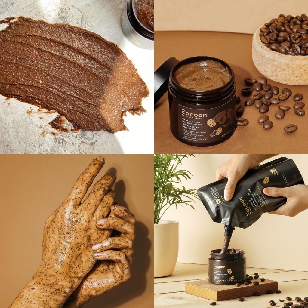 Combo Cocoon Tẩy Tế Bào Chết Body Cà Phê 200ml - Túi Refill 600ml