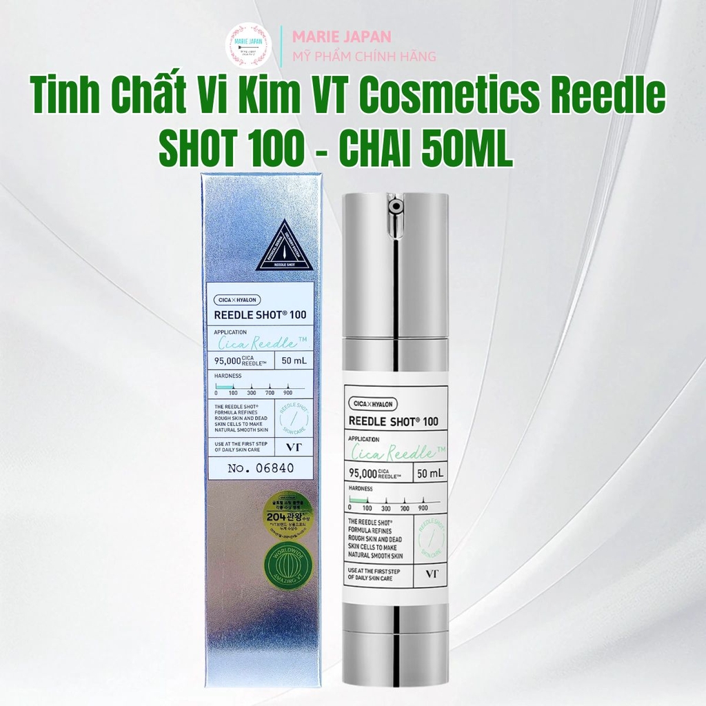 Tinh Chất Vi Kim VT Cosmetics Reedle Shot 100 Tái Tạo Da Căng Bóng Mịn Màng Sáng Khỏe Hàn Quốc Chai 50ml
