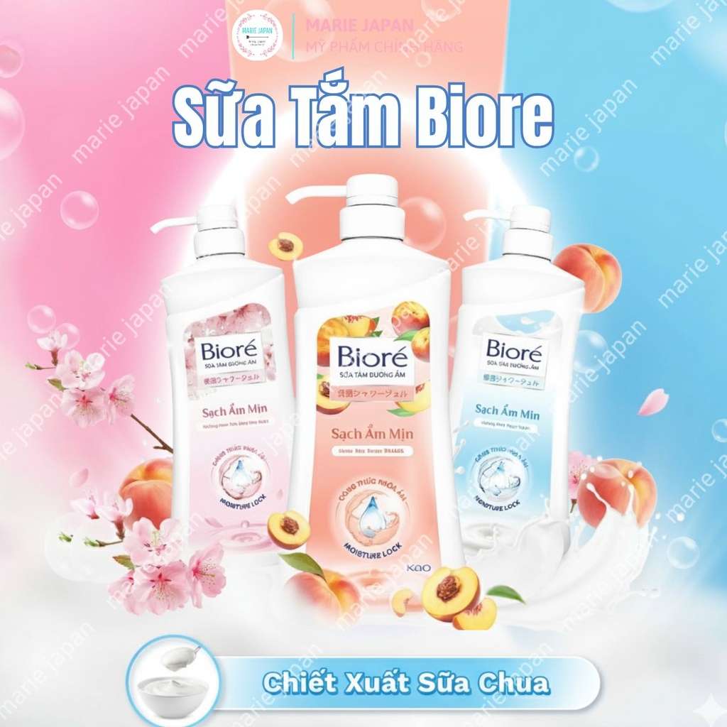 Sữa Tắm Biore Dưỡng Ẩm Chiết Xuất Sữa Chua Sáng Mịn Da Nhật Bản