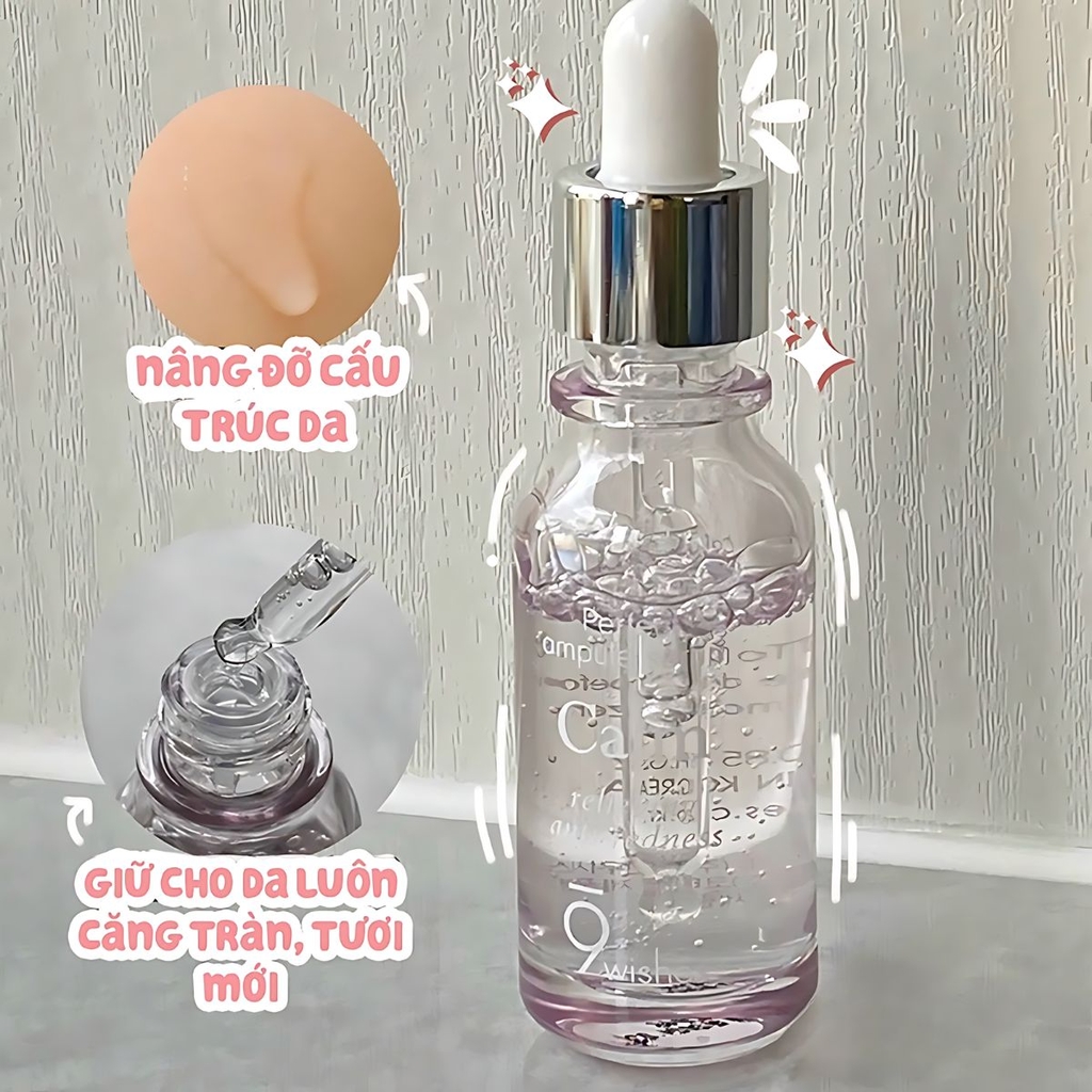 Serum 9 Wishes Miracle White Ampule Dưỡng Ẩm Sáng Da Mịn Màng Hàn Quốc 25ml