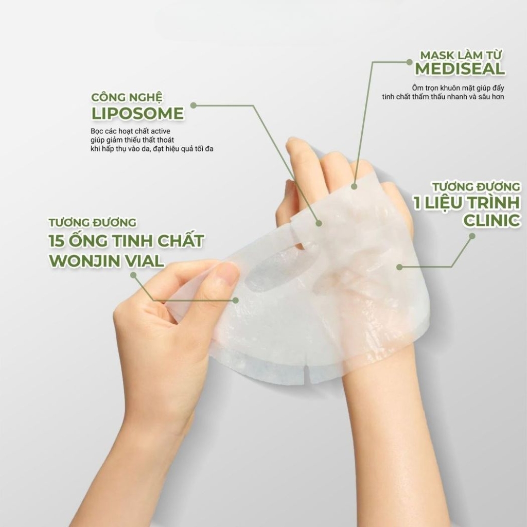 Mặt Nạ Wonjin Effect Concentrated Essence Cấp Ẩm Dưỡng Sáng Phục Hồi Da Hàn Quốc Hộp 10 Miếng