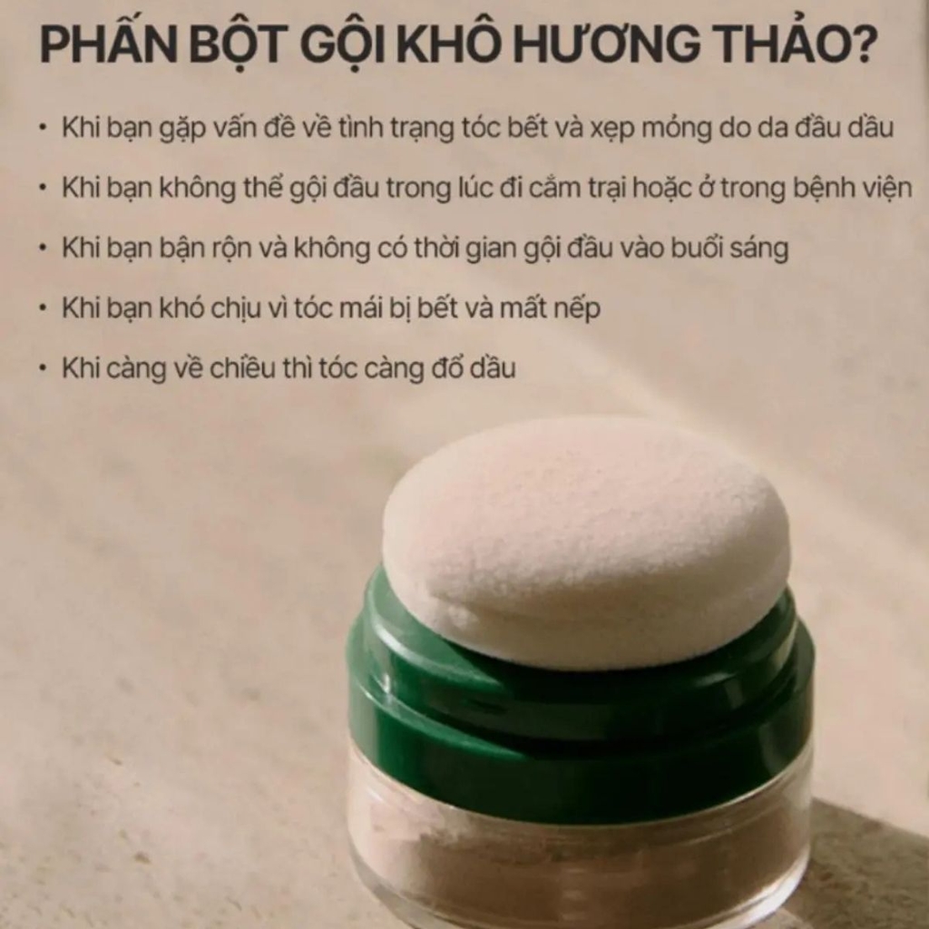 Dầu Gội Khô Aromatica Rosemary Dry Shampoo Hút Nhờn Làm Sạch Tóc Thơm Mát Hàn Quốc Hộp 10g