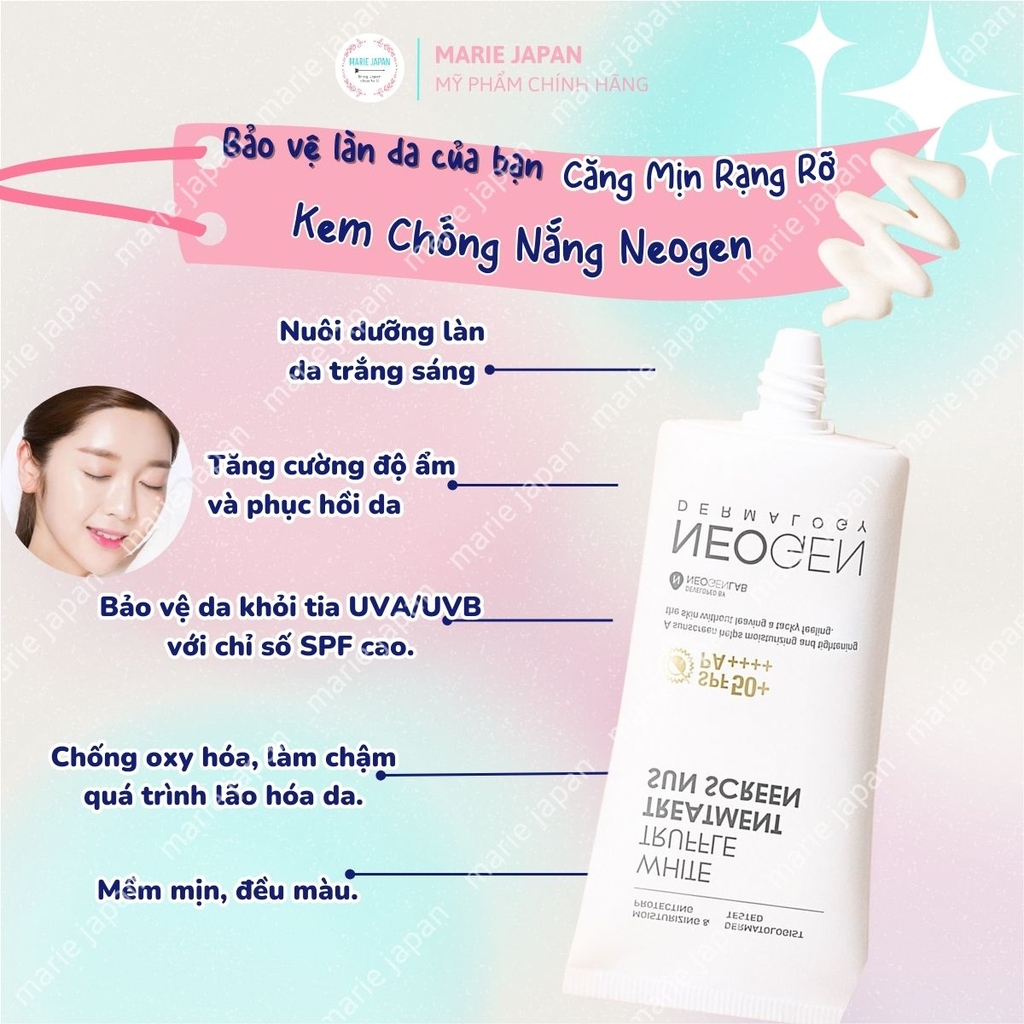 Kem Chống Nắng Neogen White Truffle Treatment Nâng Tone Cấp Ẩm Bảo Vệ Da Toàn Diện Hàn Quốc Tuýp 50ml
