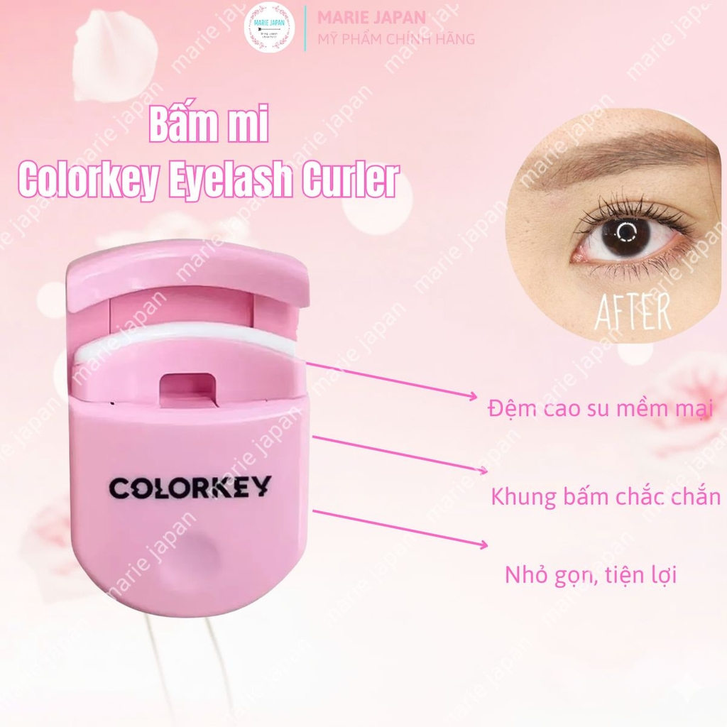Bấm Mi Colorkey Eyelash Curler Mi Siêu Cong Tự Nhiên Nhỏ Gọn