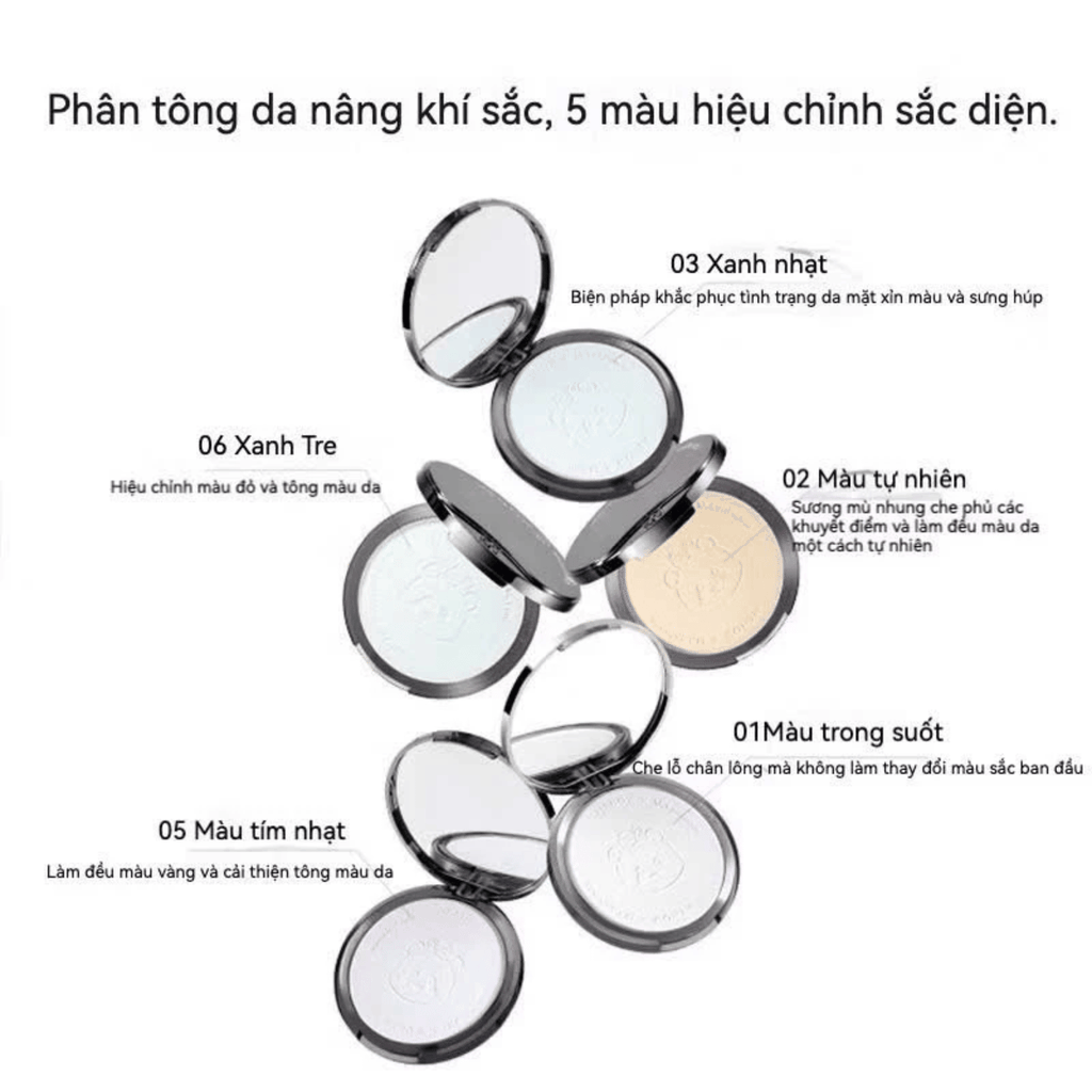 [MUA 1 TẶNG 1] Phấn Phủ MENOW Menglan Panda Kiềm Dầu Giữ Tone Velvet Mist Complexion Powder 21g TẶNG MÁ HỒNG MENOW