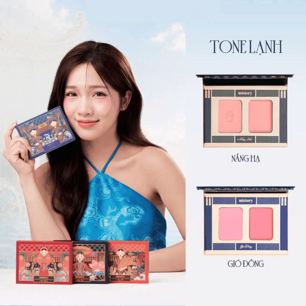 [MUA 2 TẶNG 1] Phấn Má Mistory 4in1 Vũ Khúc Thủy Đình Hiệu Ứng Căng Bóng Sáng Da 6g-TẶNG GƯƠNG LOAN Ổ