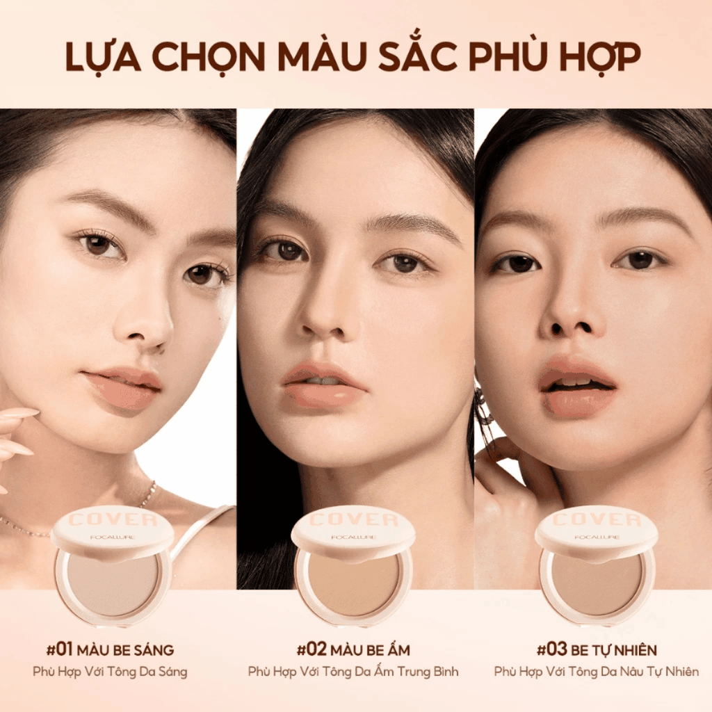 Phấn Nền Focallure Covermax Two Way Cake Pressed Powder FA155