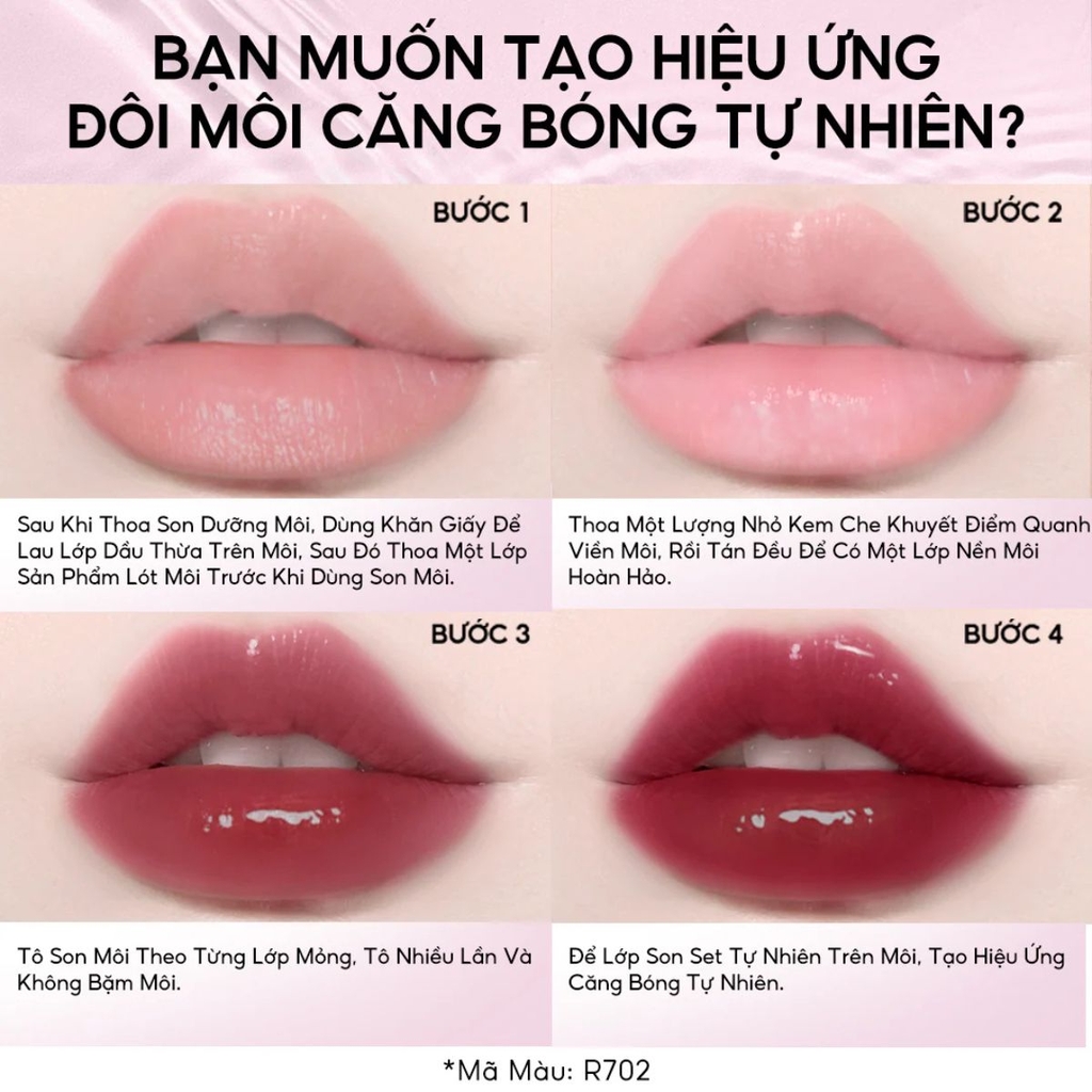 Son Gương Bóng Colorkey Môi Đầy Đặn Căng Bóng Quyến Rũ  Airy Lip Mirror Series 2.5g