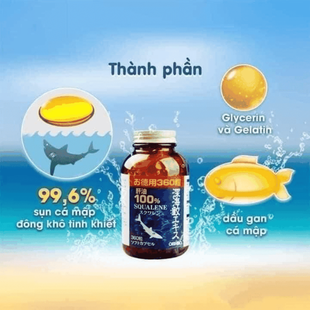 Viên Uống Squalene Sụn Vi Cá Mập Bổ Xương Khớp Orihiro Nhật Bản