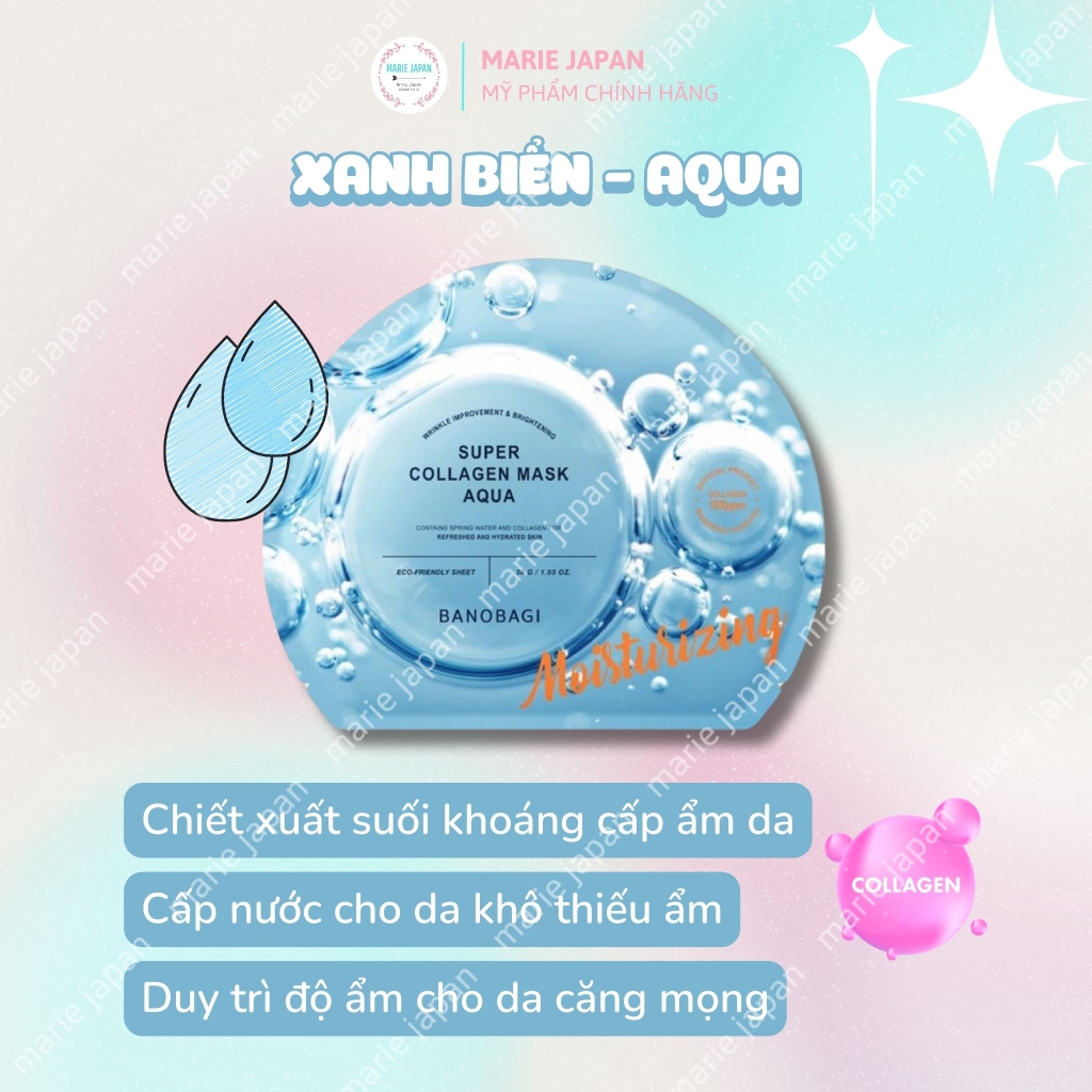 Mặt Nạ Banobagi Super Collagen Mask Dưỡng Trắng Da Giảm Mụn Nám Cao Cấp (MIẾNG LẺ)