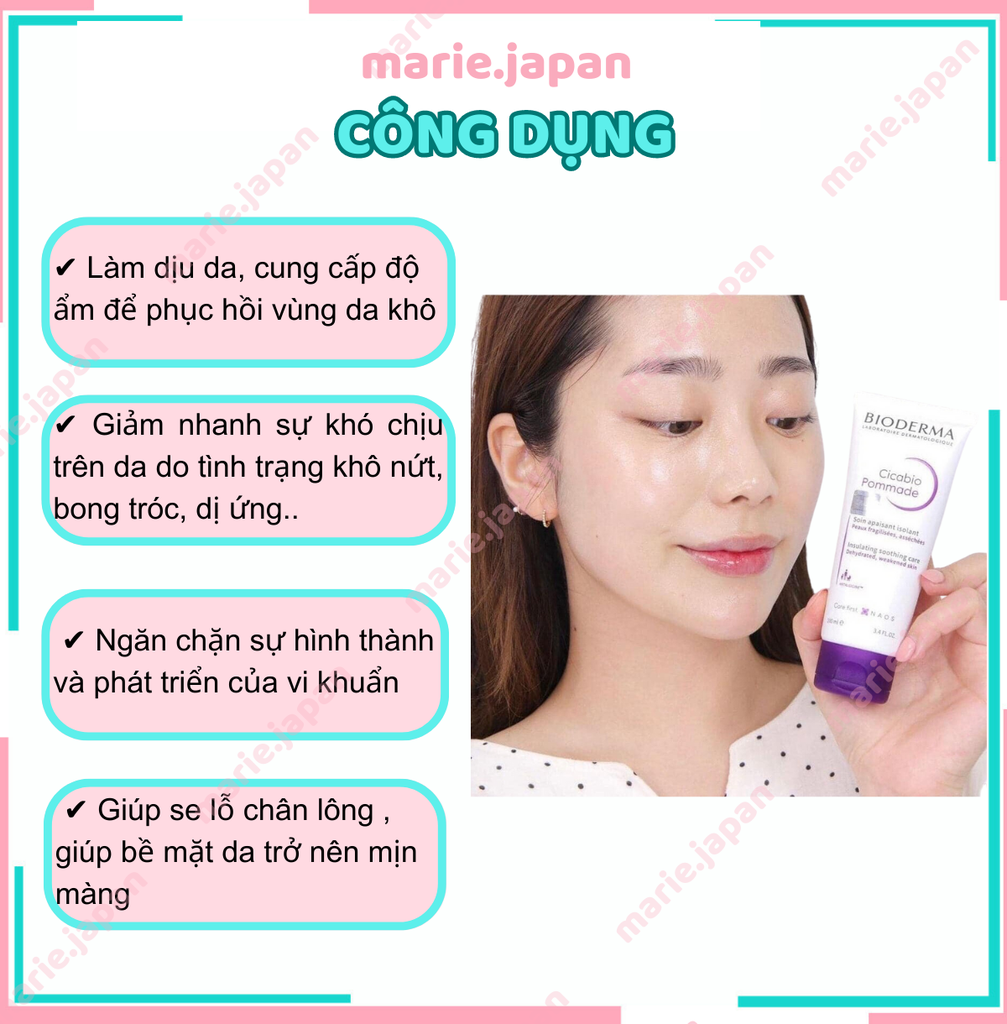 Kem Dưỡng Bioderma Tím Cicabio Creme Tuýp 40ml
