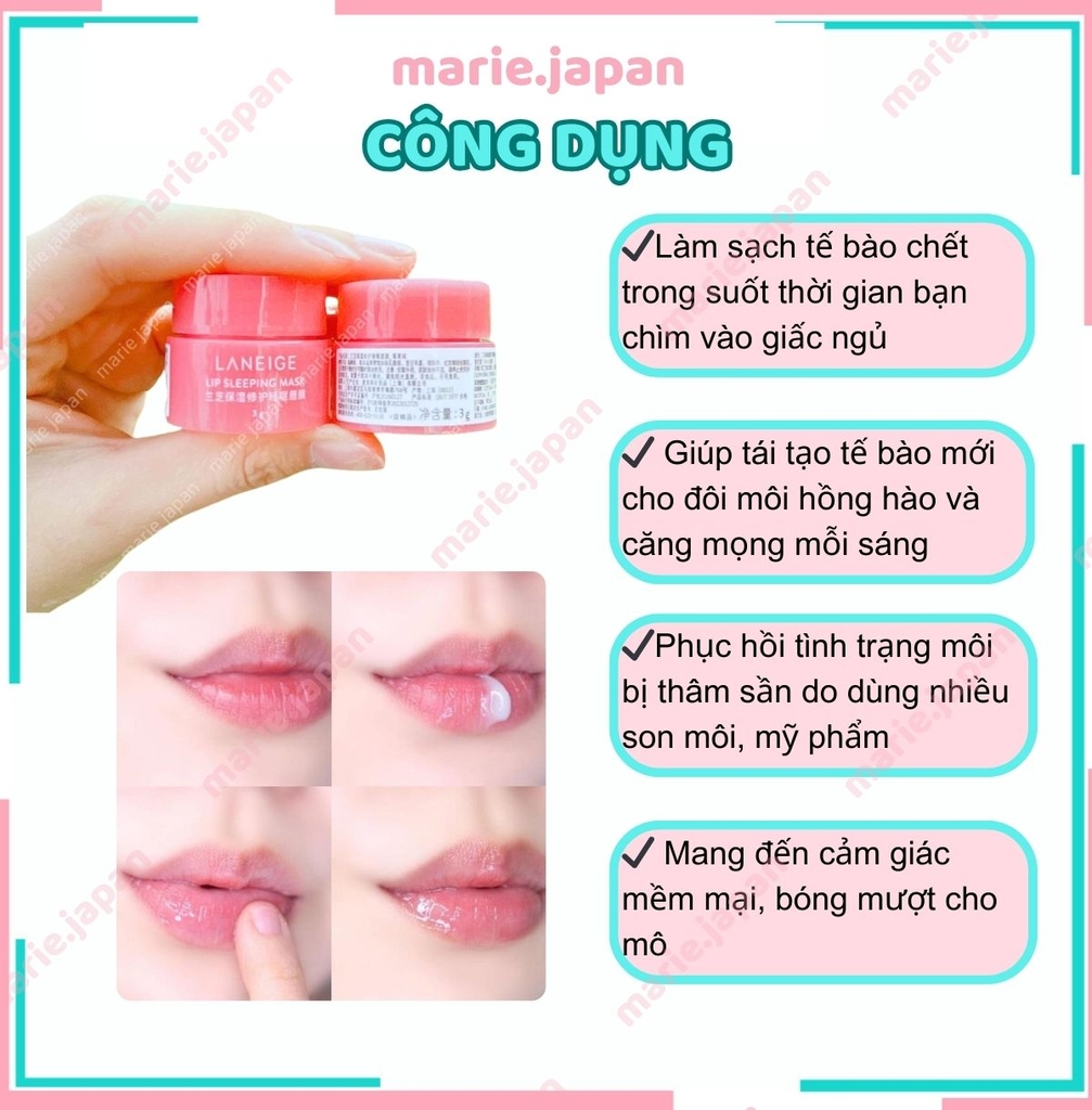 Mặt Nạ Ngủ Cho Môi Laneige Lip Sleeping Mask 3g Hương Berry Hàn Quốc BẢN MỚI 2024
