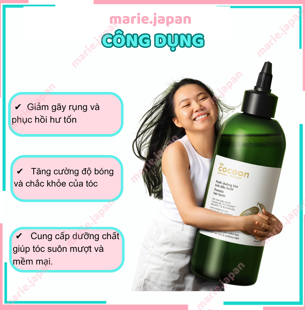 Nước Dưỡng Tóc Giảm Gãy Rụng Tinh Dầu Bưởi Cocoon