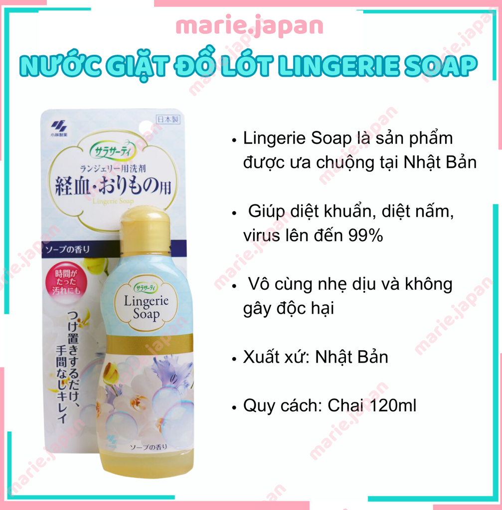 Nước Giặt Đồ Lót Lingerie Soap Chai 120ml