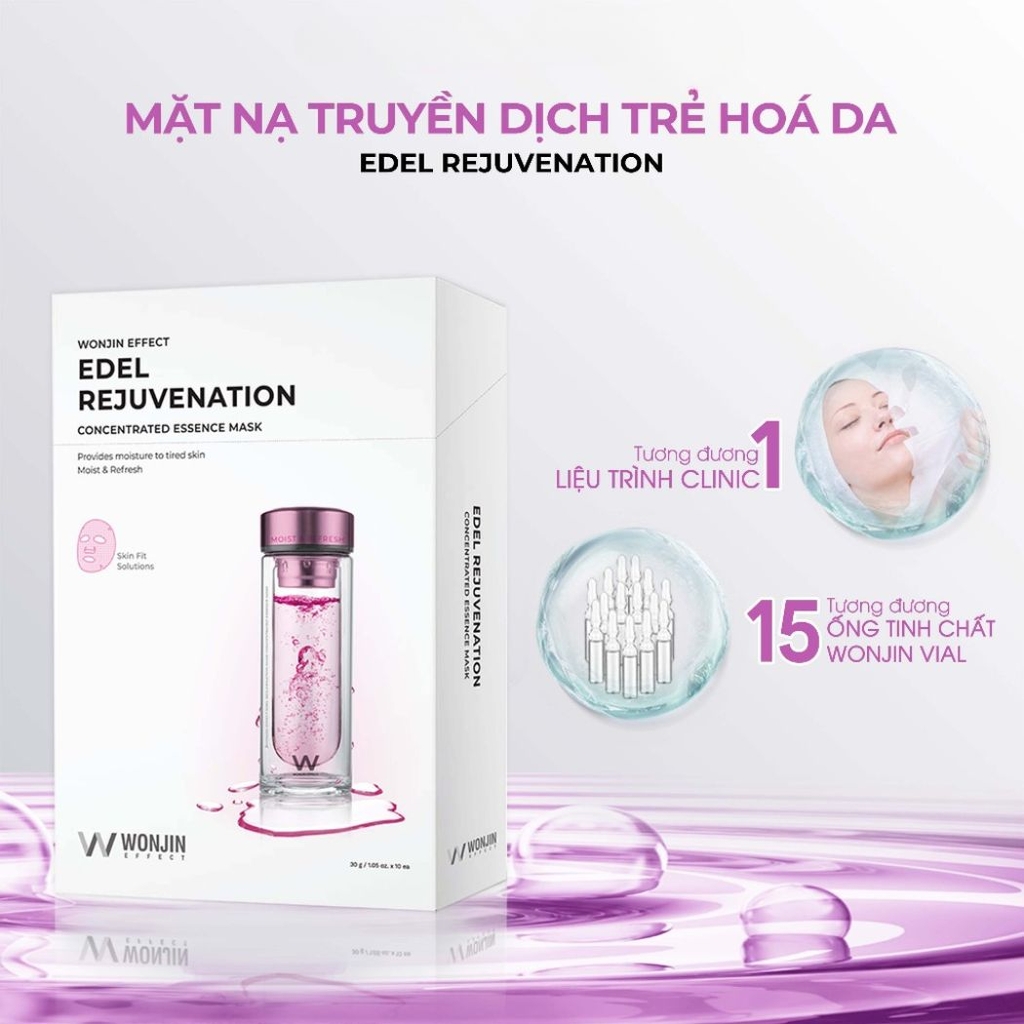 Mặt Nạ Wonjin Effect Concentrated Essence Cấp Ẩm Dưỡng Sáng Phục Hồi Da Hàn Quốc Hộp 10 Miếng
