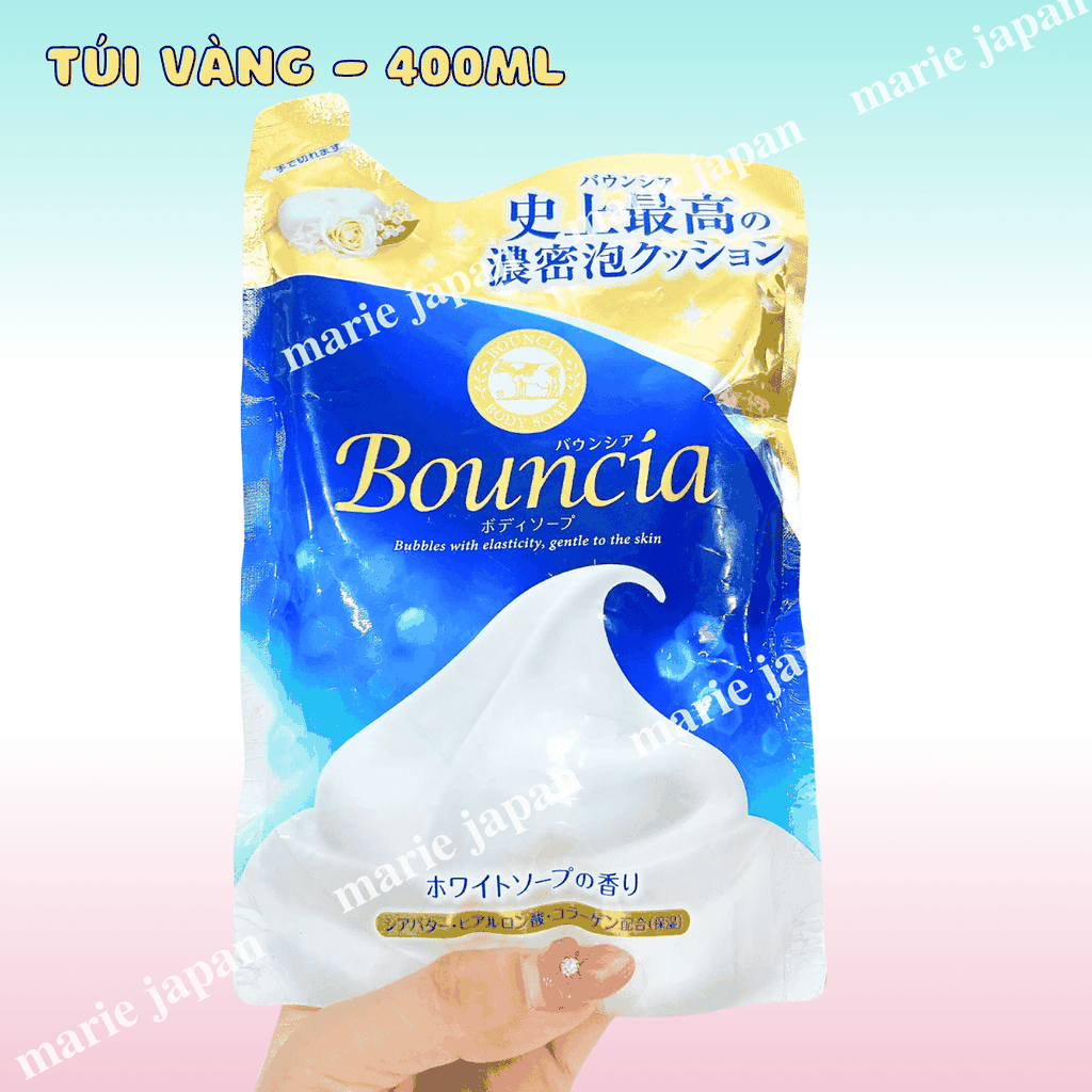 Sữa Tắm Bouncia Dưỡng Ẩm Trắng Da Chiết Xuất Từ Sữa Bò Nhật Bản