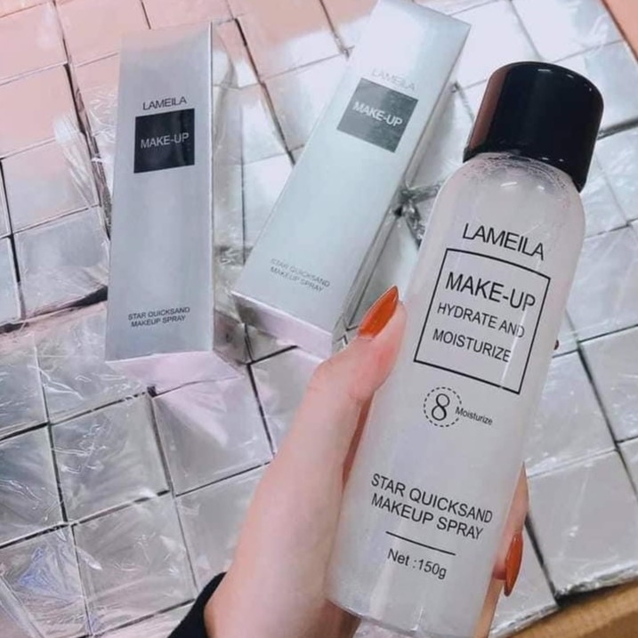 Xịt Khoá Nền Trang Điểm Lameila Quicksand Makeup Spray Chai 150ml