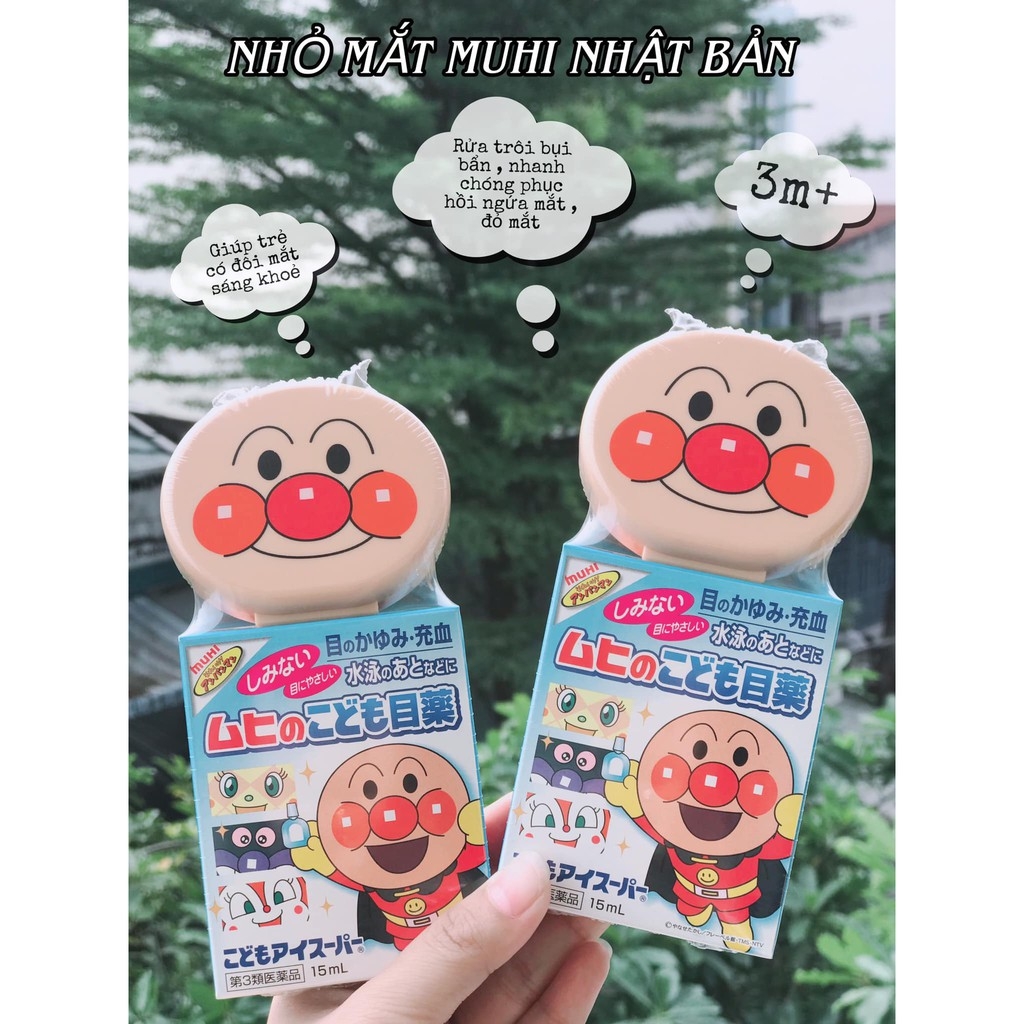 Nhỏ Mắt Muhi Cho Trẻ Em Nhật Bản Lọ 15ml (TẶNG KÈM HỘP ĐỰNG ANPANMAN)