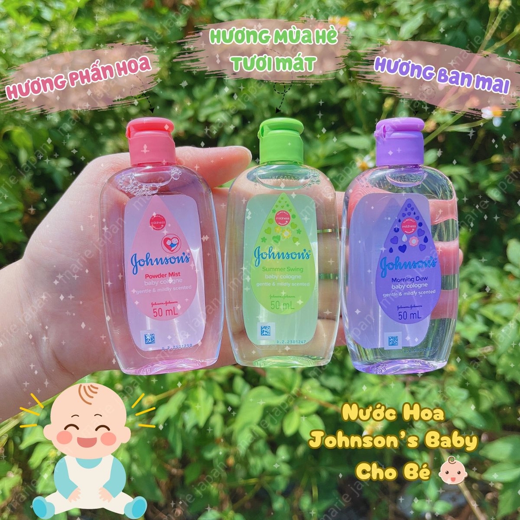 Dầu Thơm Johnsons Baby Morning Dew - TÍM SANG TRỌNG Chai 50ml