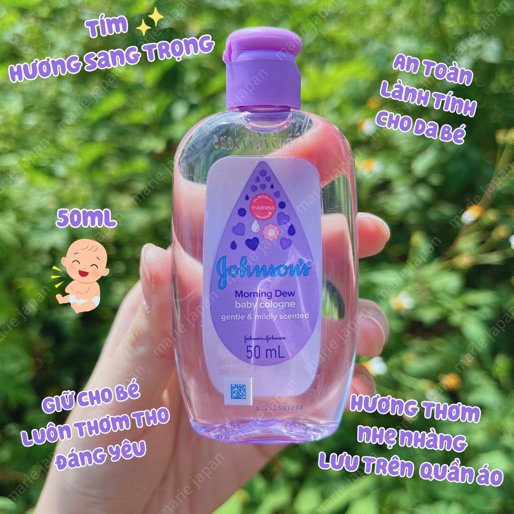 Dầu Thơm Johnsons Baby Morning Dew - TÍM SANG TRỌNG Chai 50ml