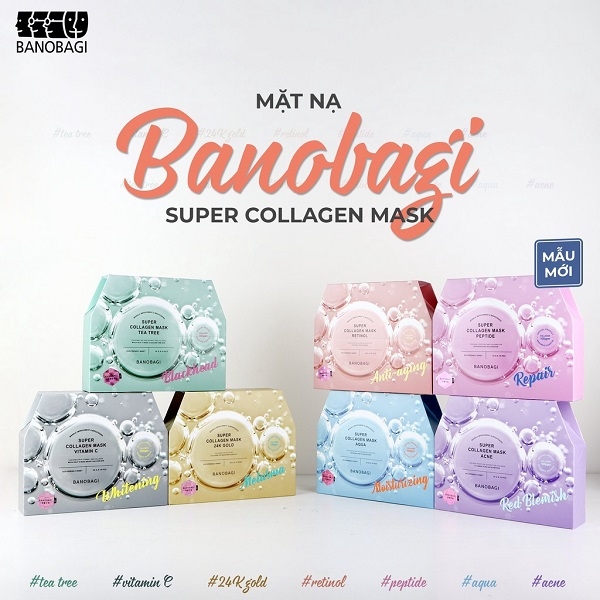 Mặt Nạ Banobagi Super Collagen Mask Dưỡng Trắng Da Giảm Mụn Nám Cao Cấp (MIẾNG LẺ)