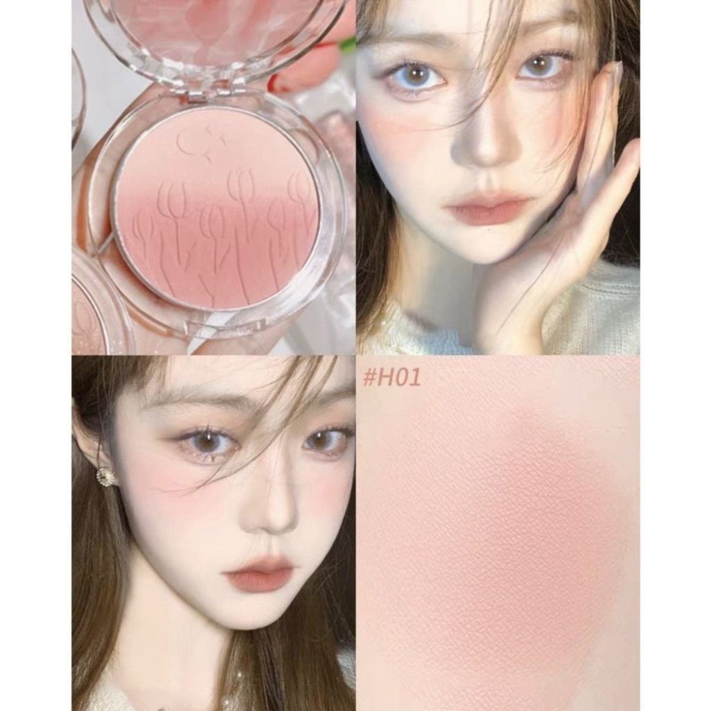 Phấn Má Hồng HOLD LIVE Hoa Tulip Ombre Đá Băng Cực Tự Nhiên Mỏng Mịn Ripple Tulle HL667