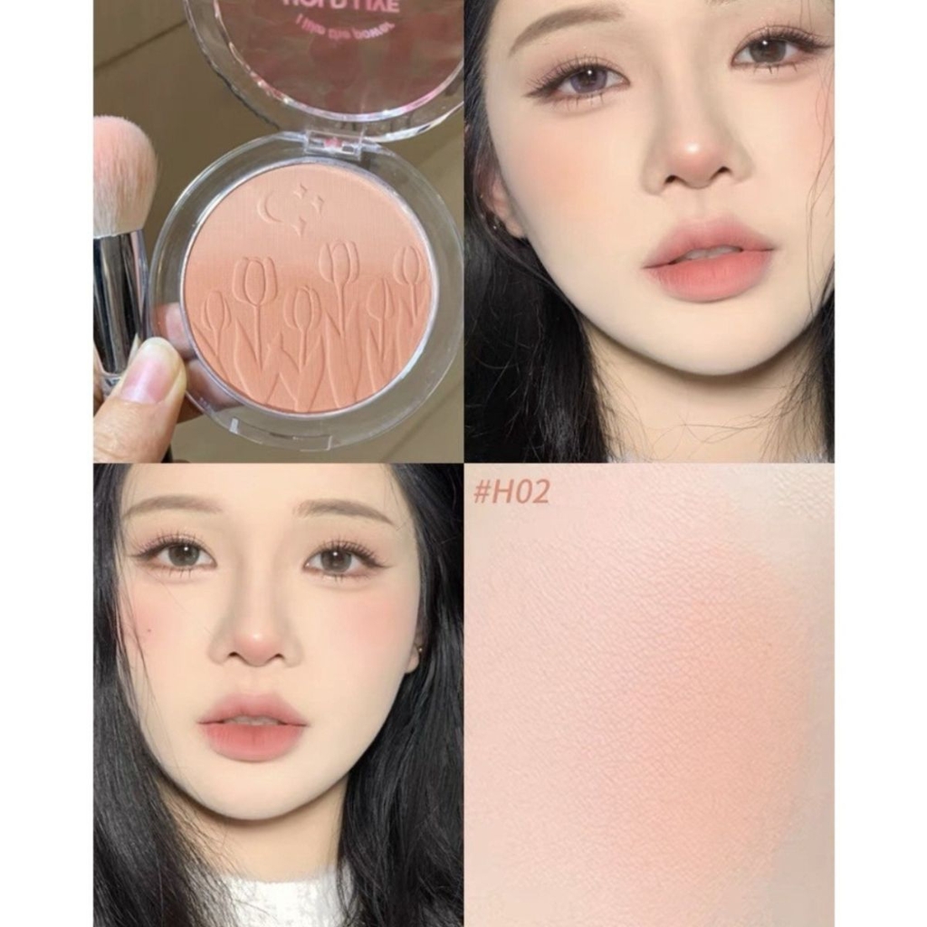 Phấn Má Hồng HOLD LIVE Hoa Tulip Ombre Đá Băng Cực Tự Nhiên Mỏng Mịn Ripple Tulle HL667
