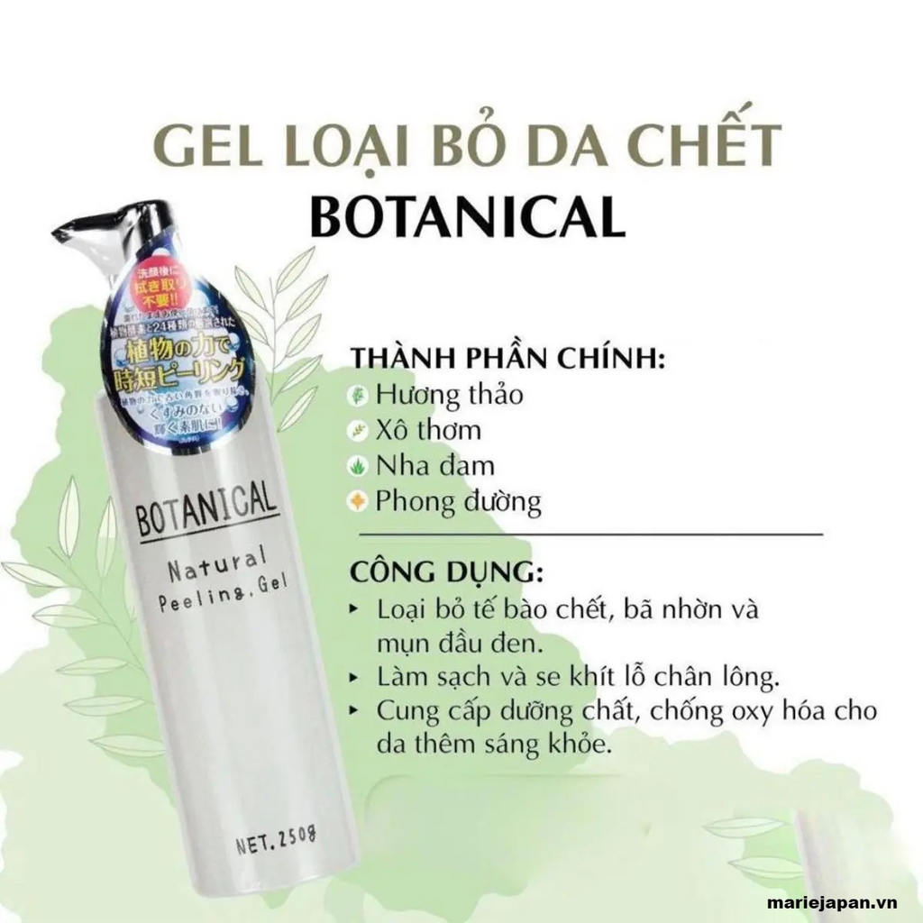 Tẩy TBC Botanical Natural Peeling Gel Chai 250g
