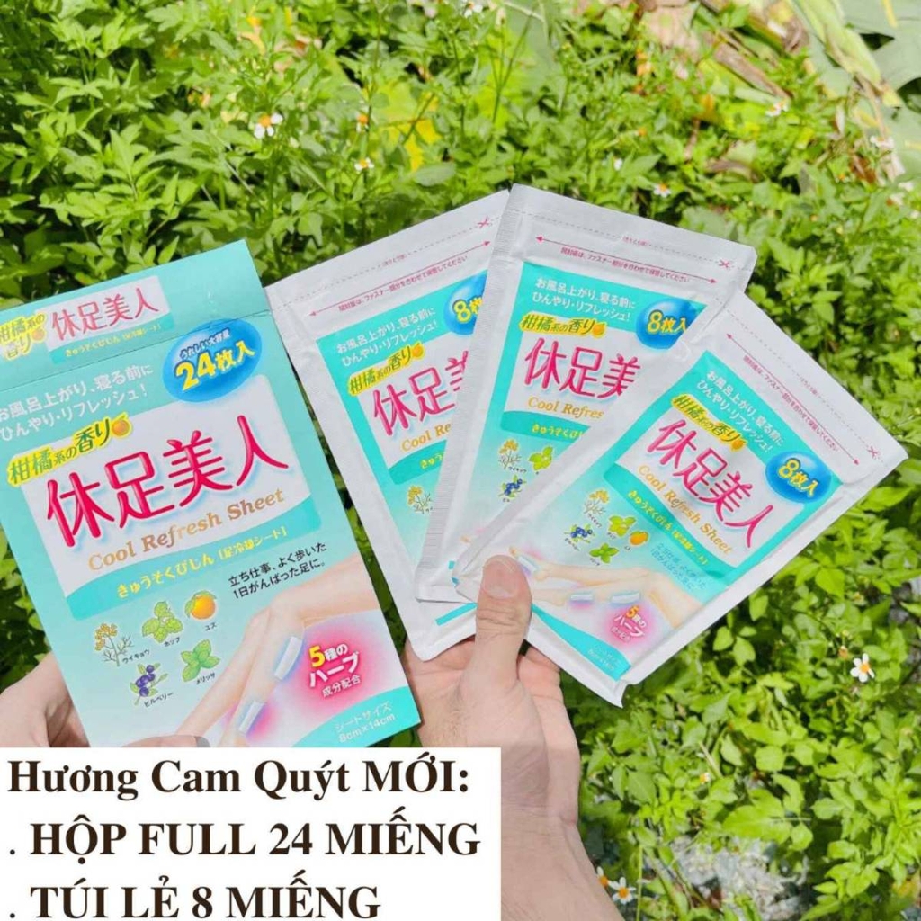 Miếng Dán Lạnh Thảo Mộc Massage Thư Giãn Chân Cool Fresh & Lion Nhật Bản