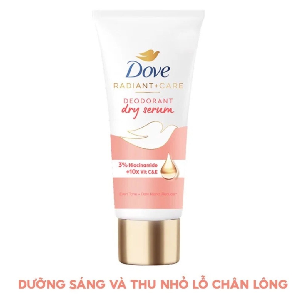 Kem Khử Mùi Dove Tinh Chất Serum Dưỡng Sáng Mờ Thâm Nách Deodorant Dry Serum 40ml