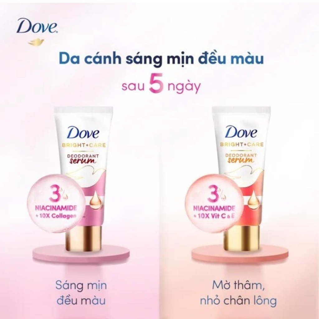 Kem Khử Mùi Dove Tinh Chất Serum Dưỡng Sáng Mờ Thâm Nách Deodorant Dry Serum 40ml