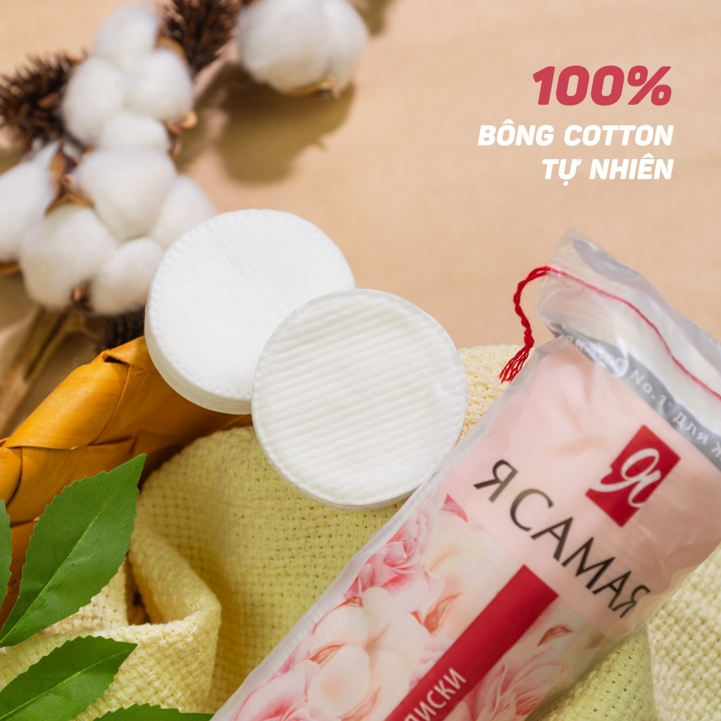 Bông Tẩy Trang Ya Samaya 100% Cotton 150 Miếng