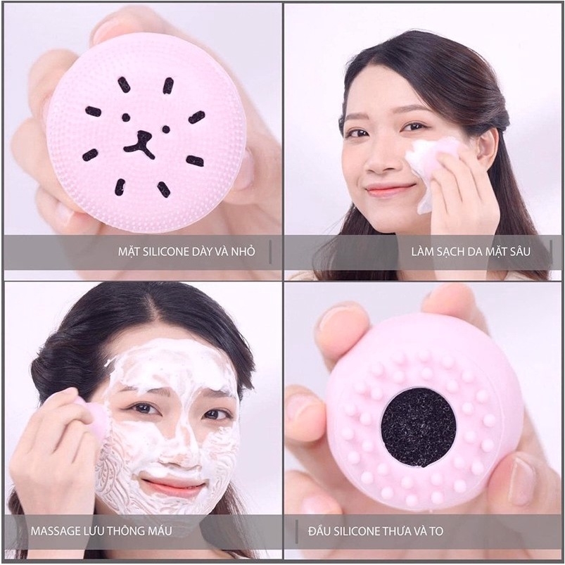 Mút Rửa Mặt Bạch Tuộc Vacosi Silicone Mềm Mại Tạo Bọt Dễ Dàng Giúp Da Sạch Sâu Hàn Quốc - GIAO MÀU NGẪU NHIÊN