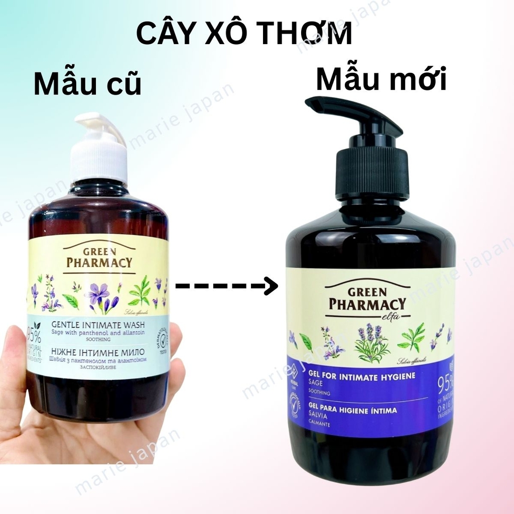 Dung Dịch Vệ Sinh Phụ Nữ Zelenaya Apteka Làm Sạch Lành Tính Dịu Nhẹ Cân Bằng Độ Ph Cô Bé 370ml