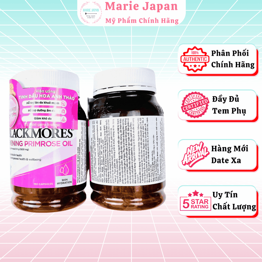 Tổng Hợp  Viên Uống Blackmores  Hỗ Trợ Cân Bằng Nội Tiết, Đẹp Da & Giảm Khô Da (Úc)