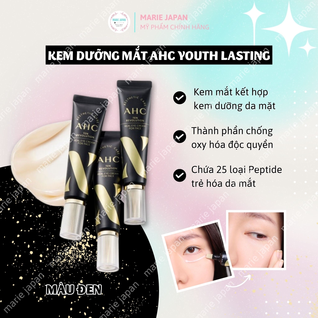 Kem Dưỡng Mắt AHC Trẻ Hóa Da Giảm Quầng Thâm Cải Thiện Nếp Nhăn Youth Lasting/Premier Ampoule Hàn Quốc