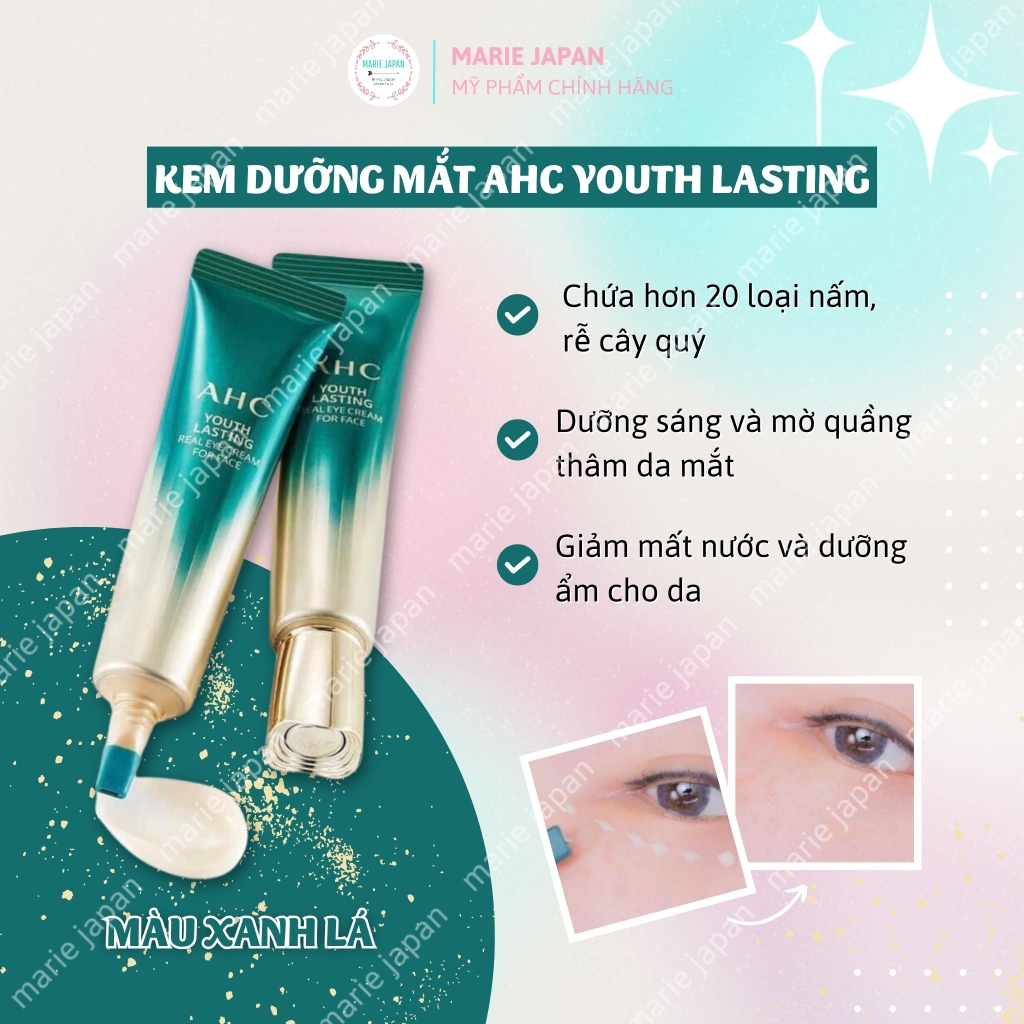 Kem Dưỡng Mắt AHC Trẻ Hóa Da Giảm Quầng Thâm Cải Thiện Nếp Nhăn Youth Lasting/Premier Ampoule Hàn Quốc
