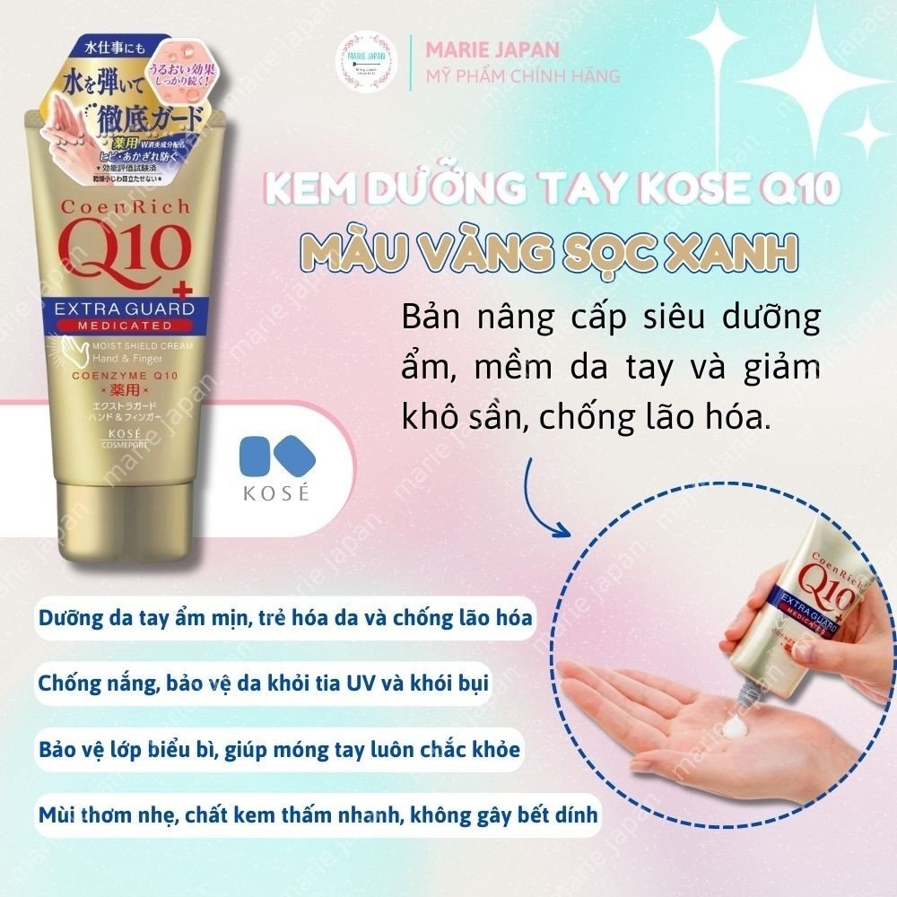 Kem Dưỡng Da Tay Q10 Mềm Mịn Kose Hand Cream 80g Nhật Bản