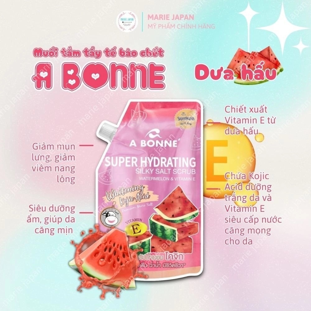 Muối Tắm Sữa Bò A Bonne Tẩy Tế Bào Chết Trắng Da Spa Milk Salt Túi 350gr