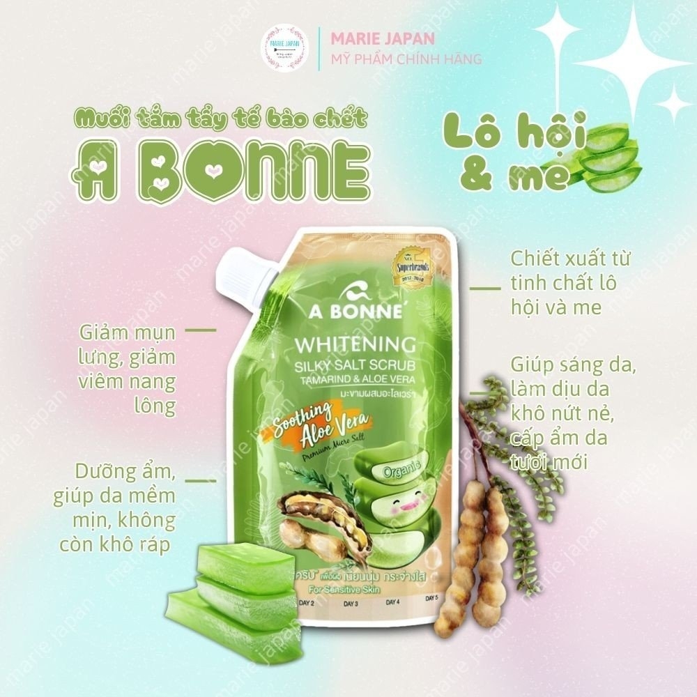Muối Tắm Sữa Bò A Bonne Tẩy Tế Bào Chết Trắng Da Spa Milk Salt Túi 350gr